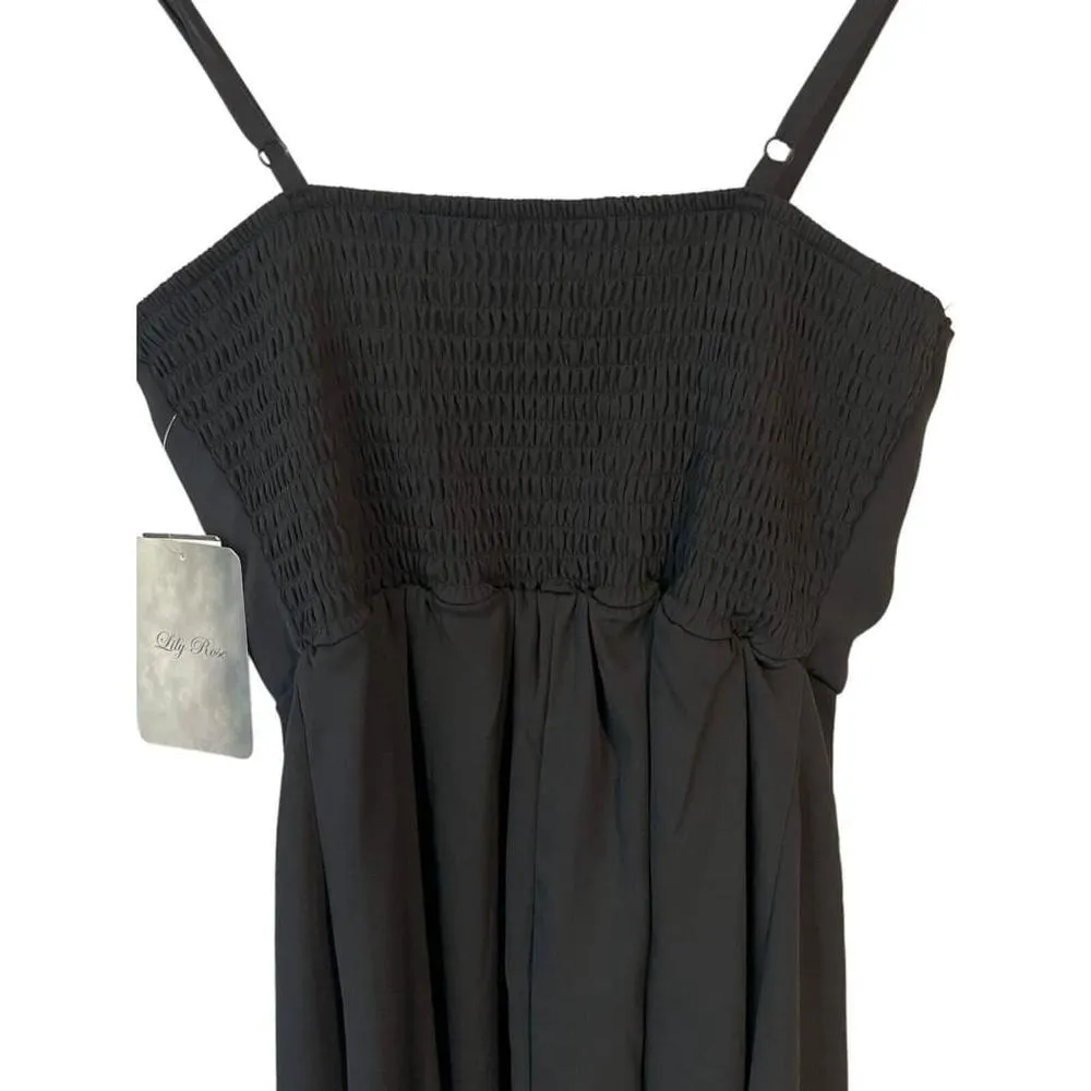 Lily Rose Sleeveless Dress Womens Medium Back Mini Spaghetti Strap Classic NEW - Image 9