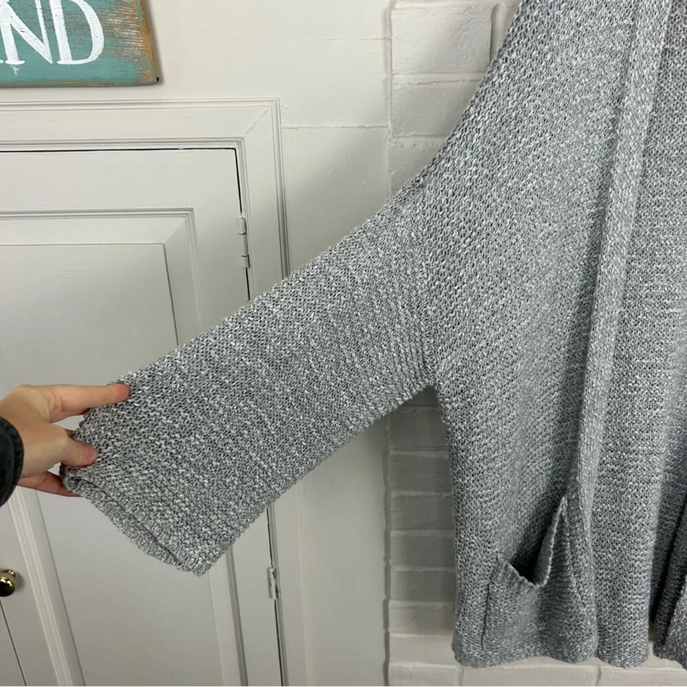 Aerie Grey Chunky Open Knit Oversized Cardigan Sweater Size XS/S - Image 4