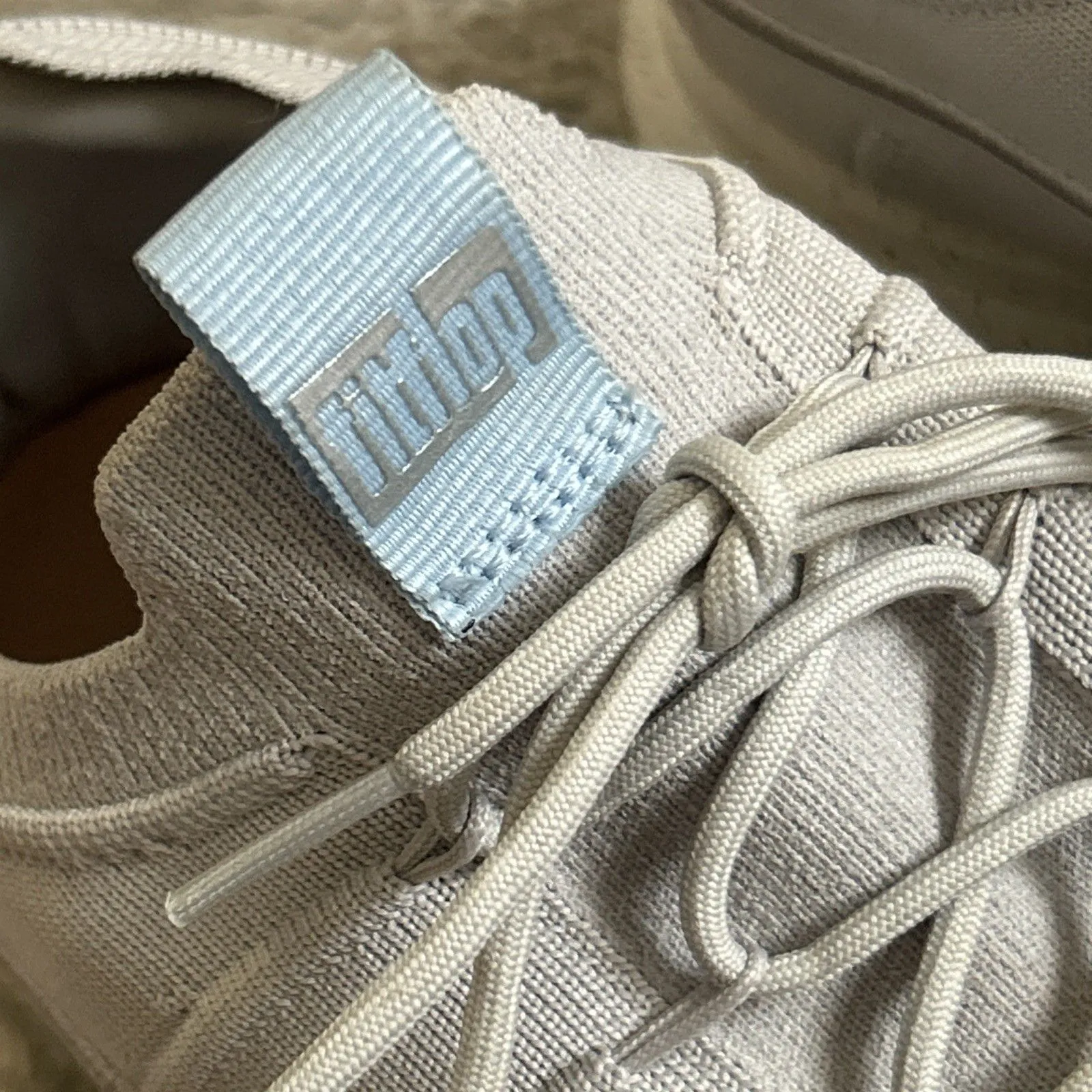 Fitflop Vitamin Shoes Womens 11 Gray Knit Sport Sneakers Mesh EU 43 Lace Up - Image 2