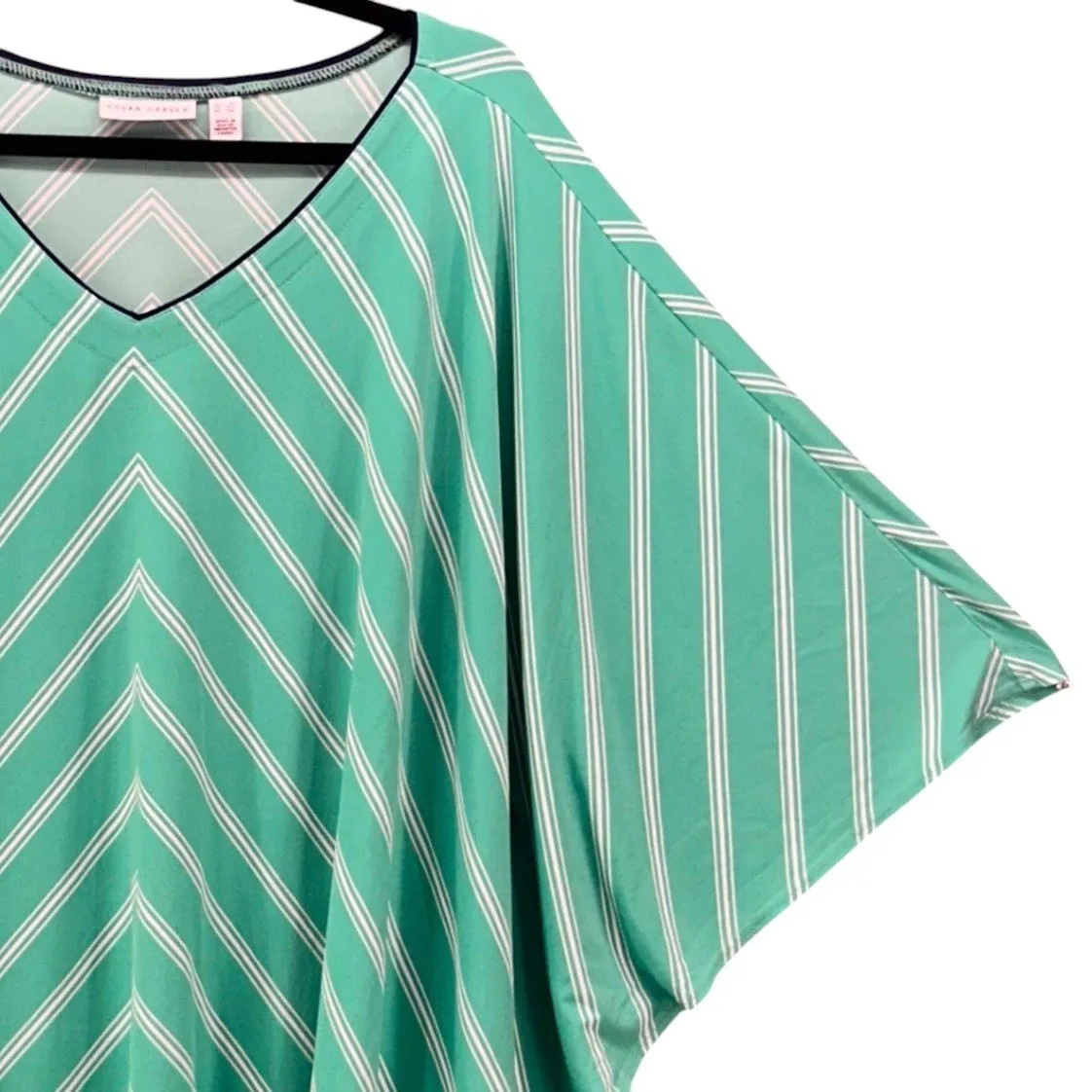 Susan Graver Kimono Top Green‎ 3X - Image 4