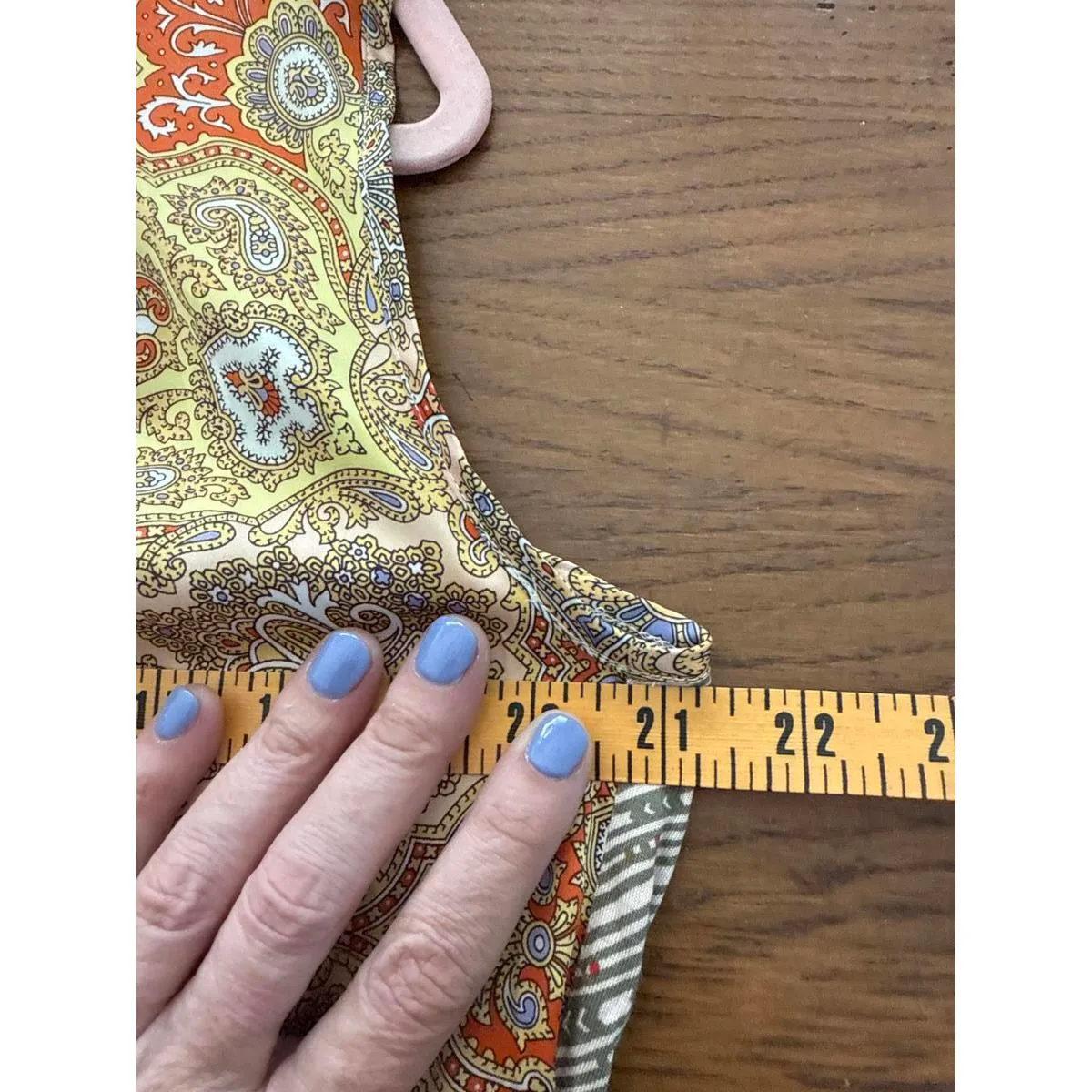 Sleeveless Printed Women's Blouse Size Small Orange - Image 5