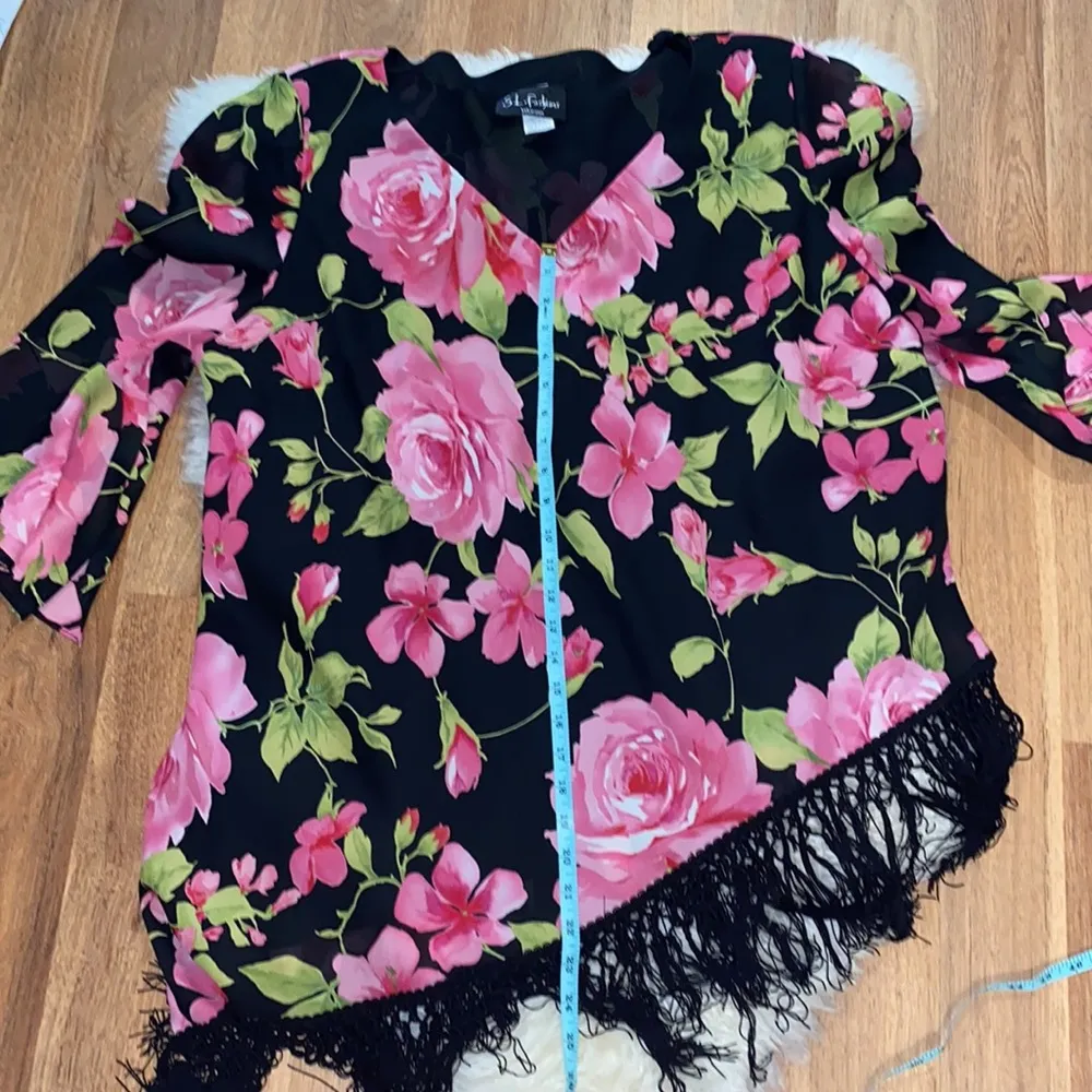 S.L. Fashions Black & Pink Floral V - Image 7