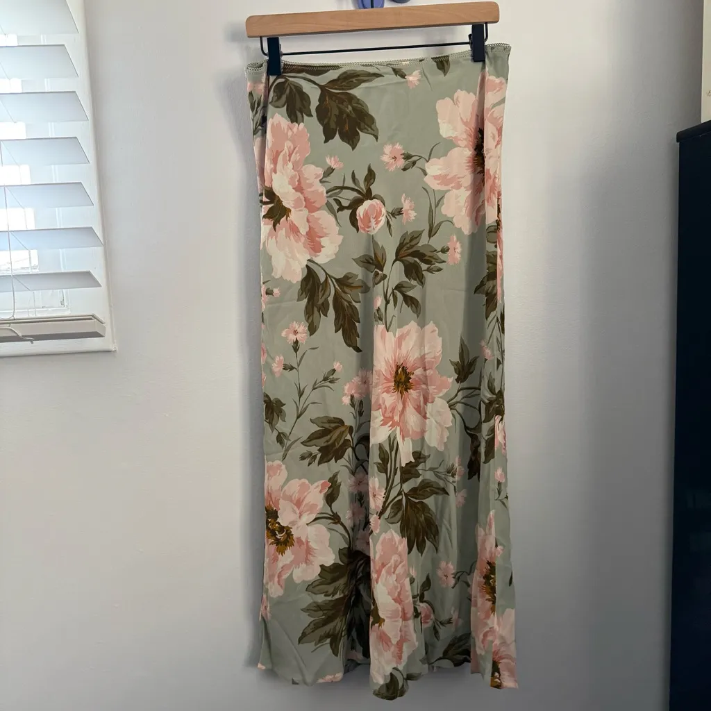 Reformation 10 Layla Print Maxi Skirt Fauna Spring Preppy Cottage Coquette - Image 2