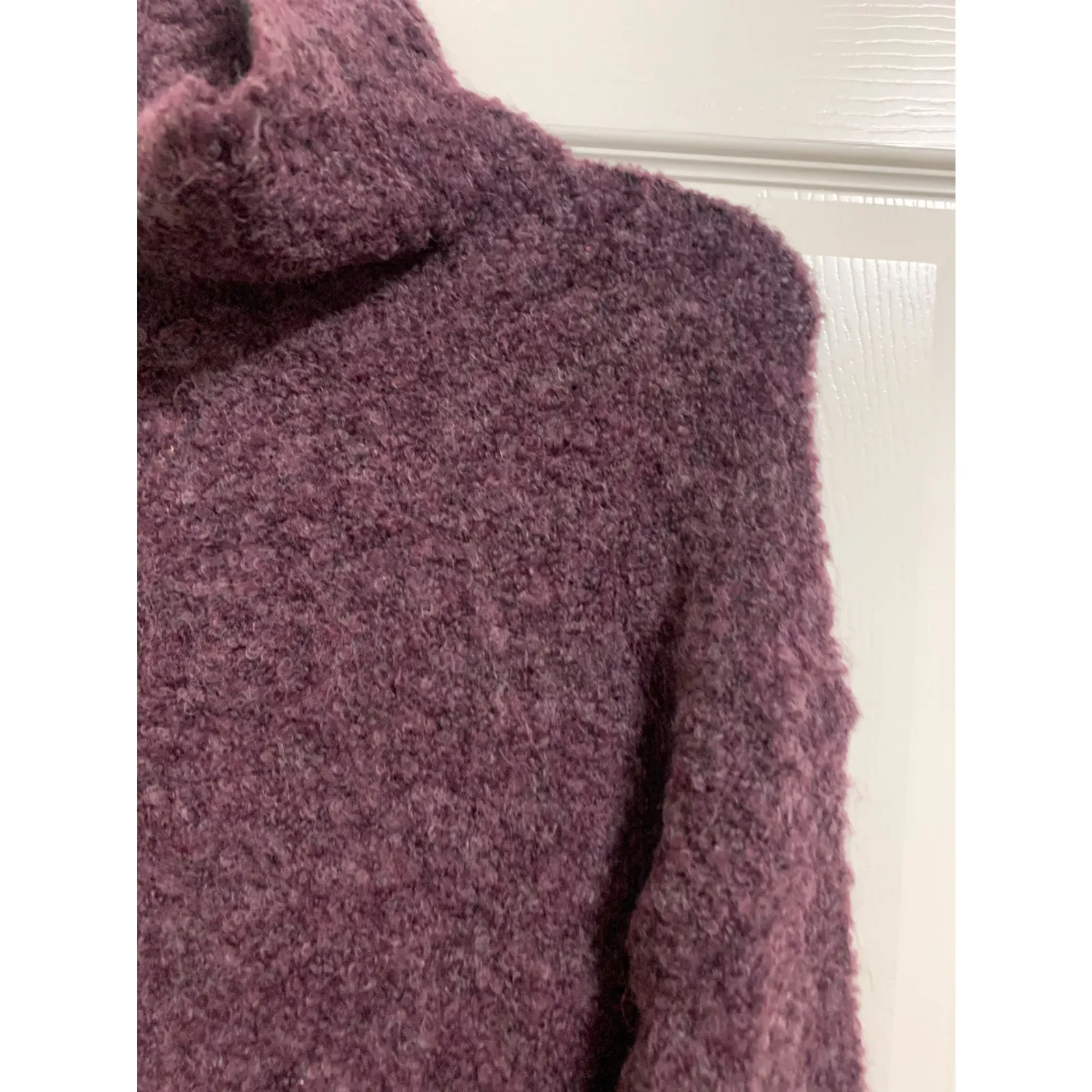 Treasure &‎ Bond burgundy stem boucle mock neck sweater size XS NEW - Image 3