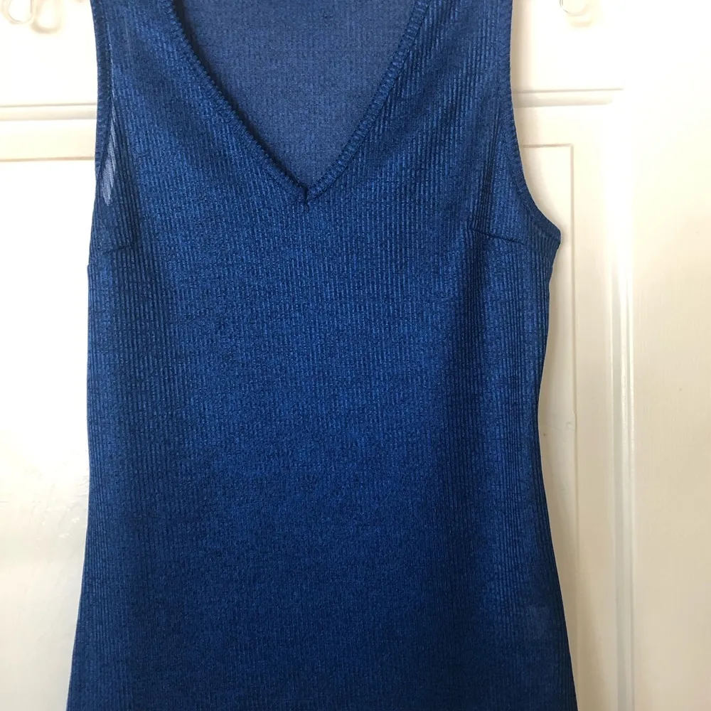 Candie’s Ribbed Sleeveless Choker Tank Royal Blue L - Image 11