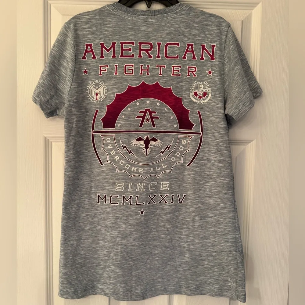 American Fighter x Affliction Freemont Women’s Light Gray T- Shirt Size Medium - Image 5