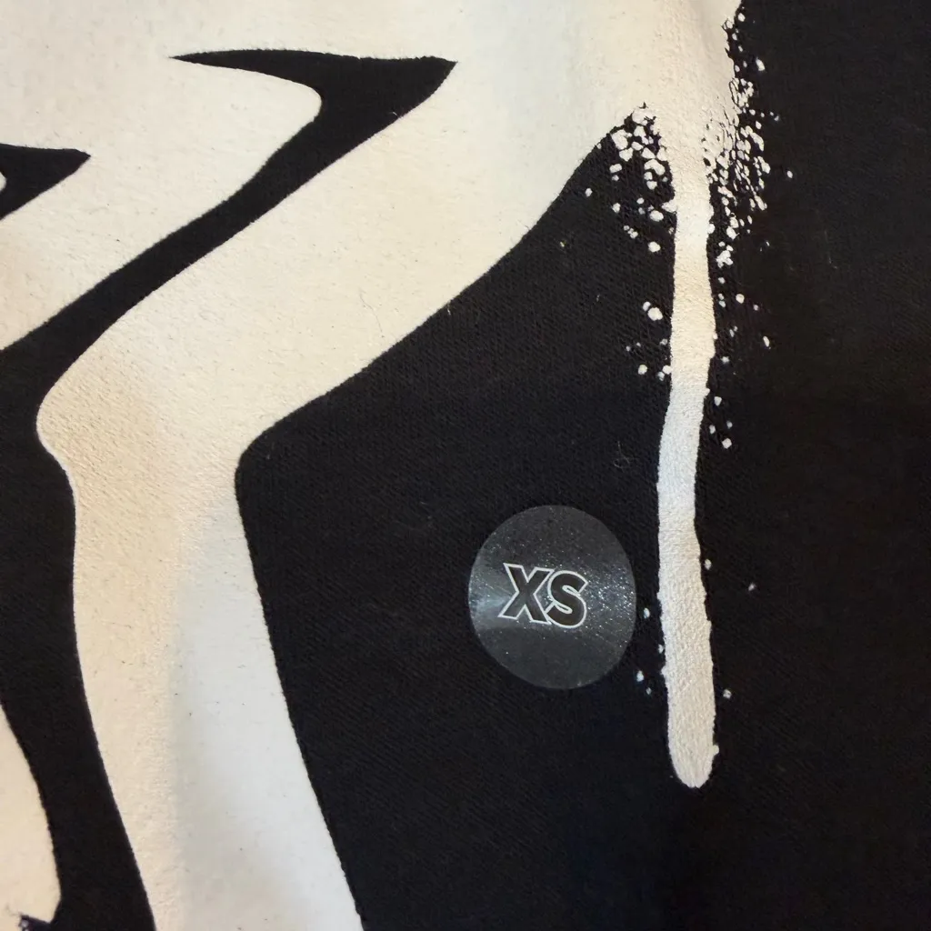 RSQ Black Hoodie with White Star Design - Image 2