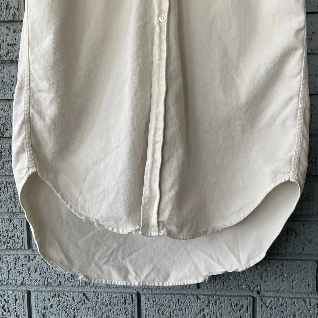 Frank and Eileen Rory Shirtdress Maxi Dress Cream Vintage White Size XS - Image 6
