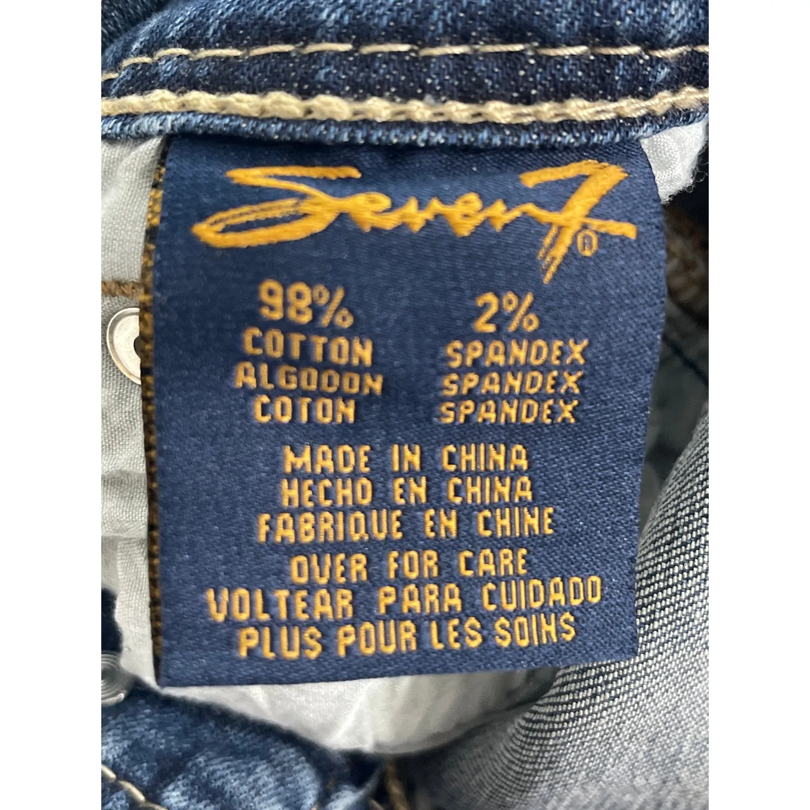 Seven7 Women's Blue Distressed Mid Rise Ripped Bootcut Denim Jeans Pants Size 27 - Image 9