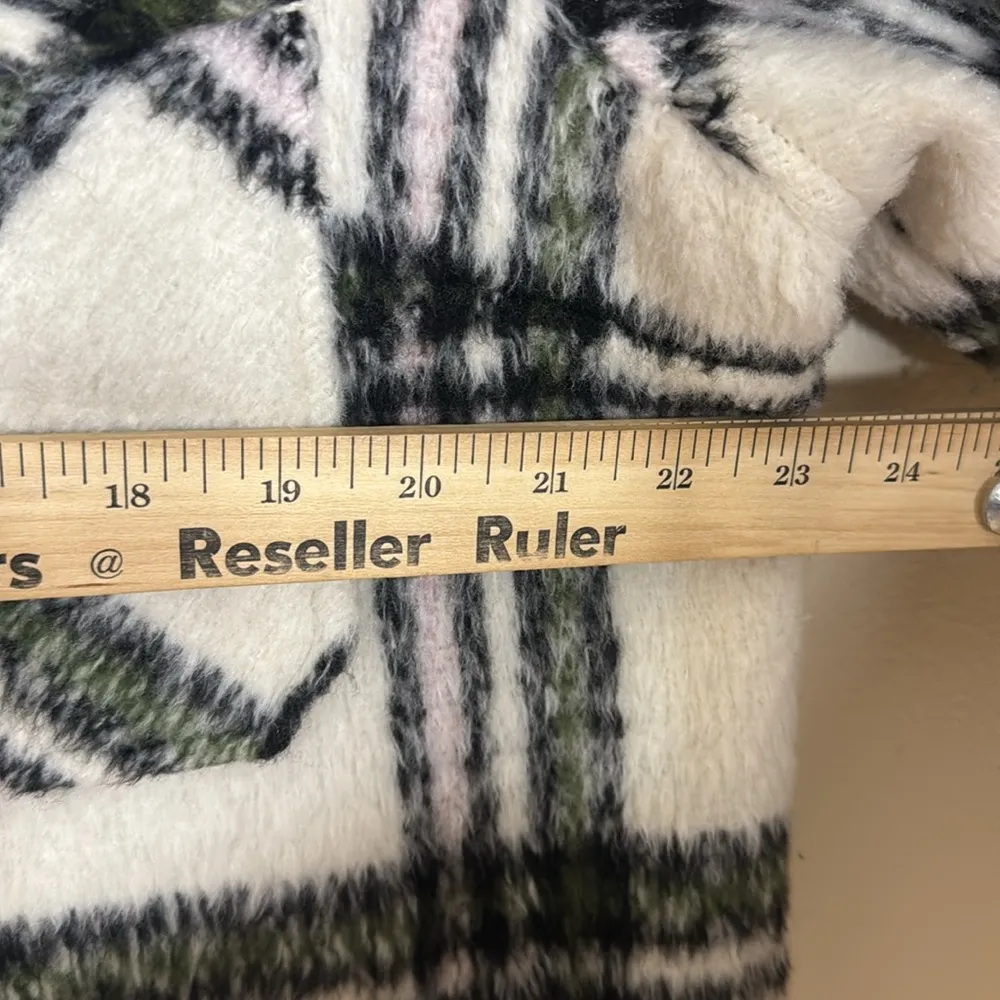 Avec Les Filles Womens Size XL Zip Front Plaid Raglan Zip Shacket New NWOT - Image 7