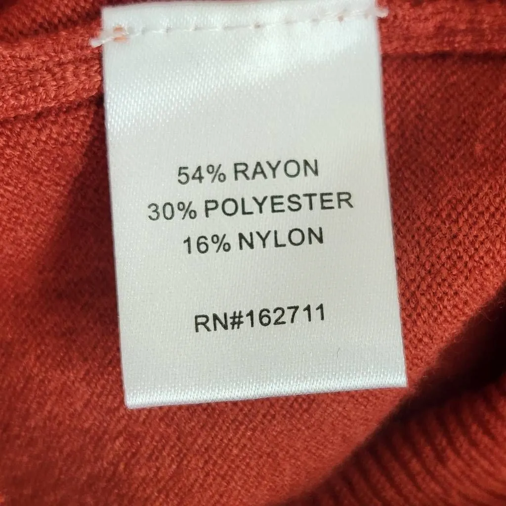 Love Ellie Orange Sweater with Criss Cross Back Size XS Rust Orange Fall Sweater - Image 7