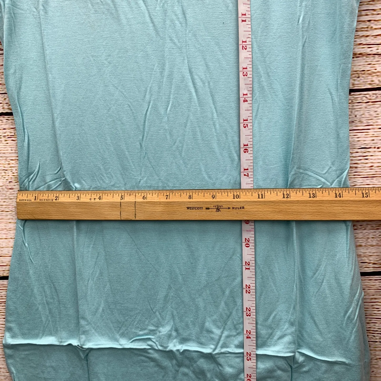 US All.F.Y FASHION Azure Blue T Shirt Dress Slim Fit Women Large New Made in USA - Image 2