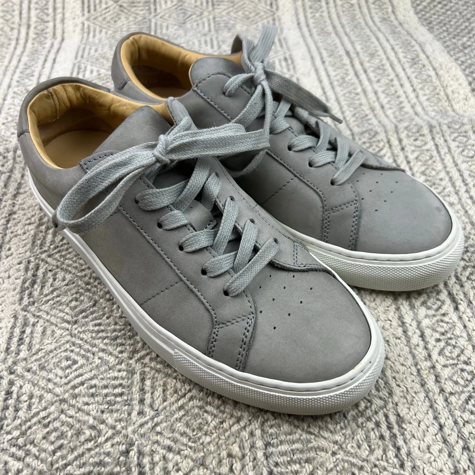GREATS Royale Court Sneakers Gray Nubuck Leather Minimalist Low Top Casual Shoes Size 8.5 - Image 2