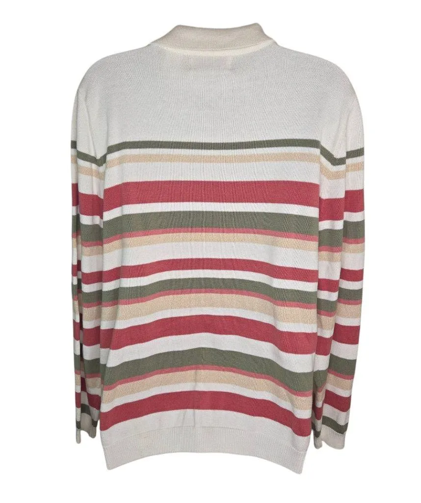 Alfred Dunner NWOT striped Floral Sequin Pullover Sweater Size XL - Image 2