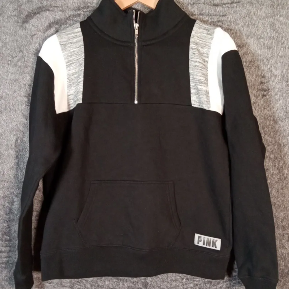 Pink pullover sweatshirt 1/4 zip size extra small women - Image 2