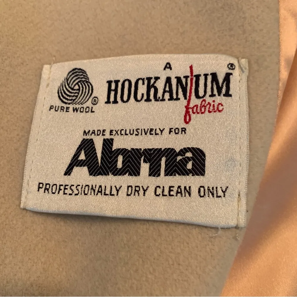 Vintage Alorna Cream Wool Coat with Fox Fur Trim Size M Medium Union Made - Image 11