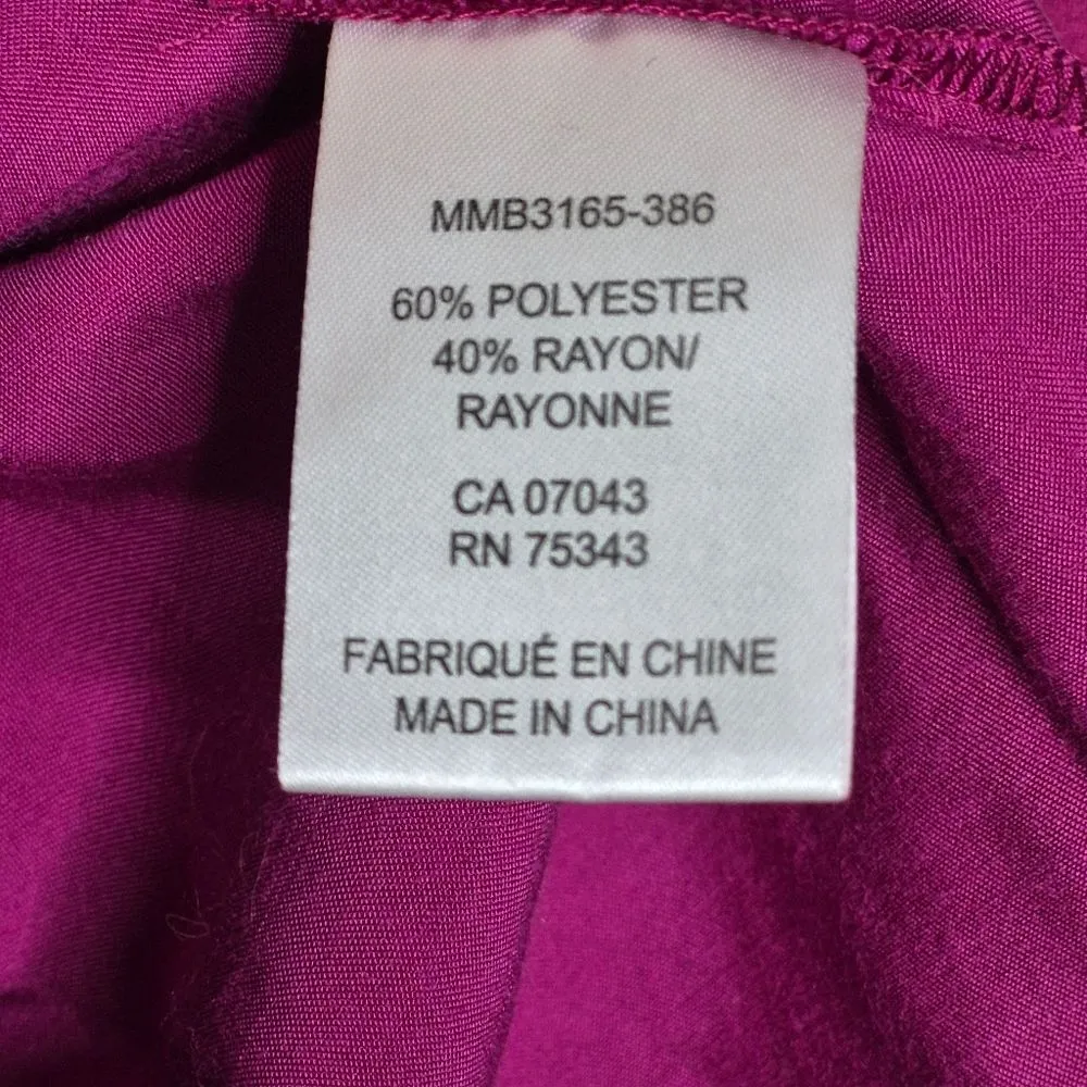 Rachel Zoe Pink Purple Blouse with Tie Front and Long Sleeves Size XS - Image 4