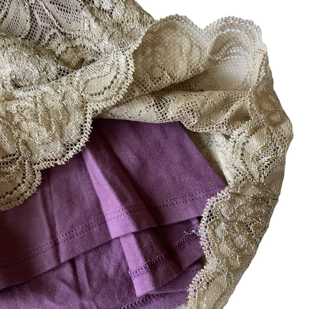 Lace Overlay Cami Top Tan Size M - Image 7