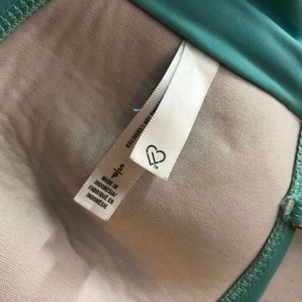 Bikini Top Halter Tie Back Twist Front Aqua Blue S - Image 3