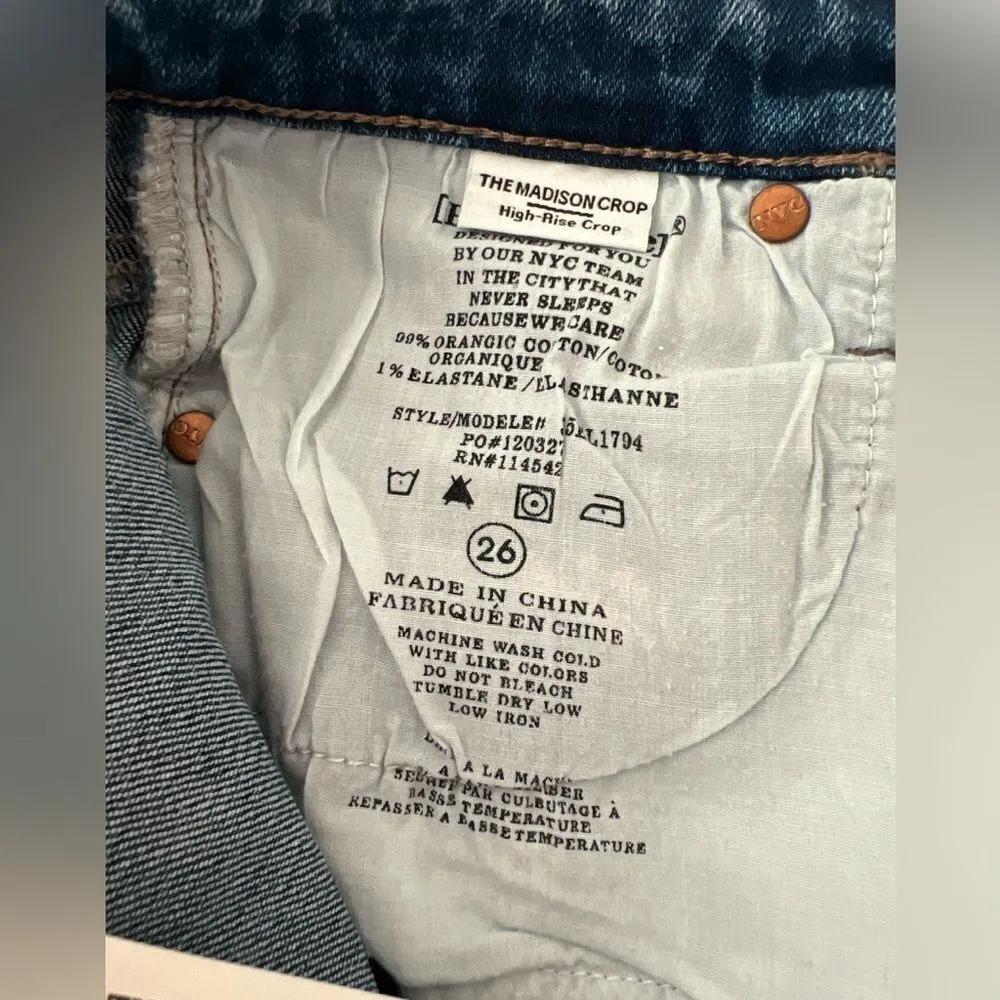 Nwt blank nyc Madison‎ crop high rise women's size 26 jeans - Image 5