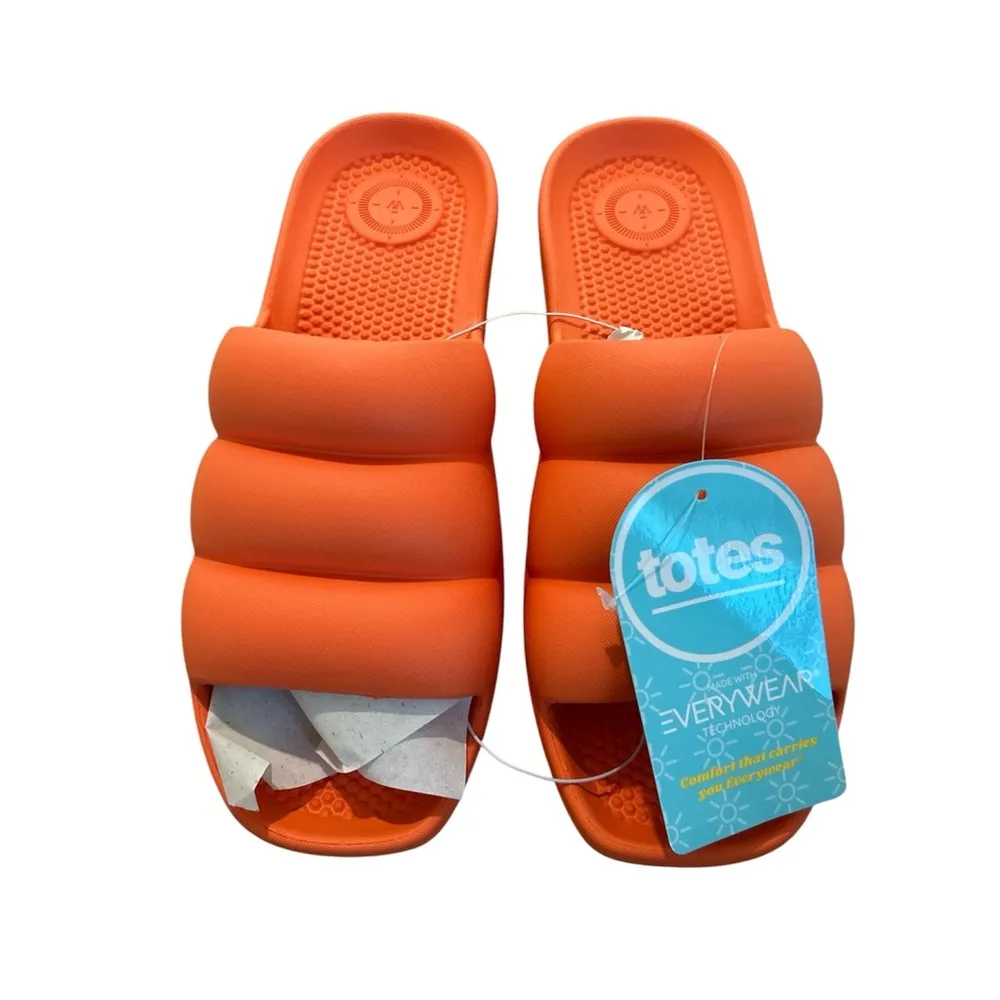 Women’s Totes Flip Flop Shoes Size 11 NWT Color TigerLily - Image 2