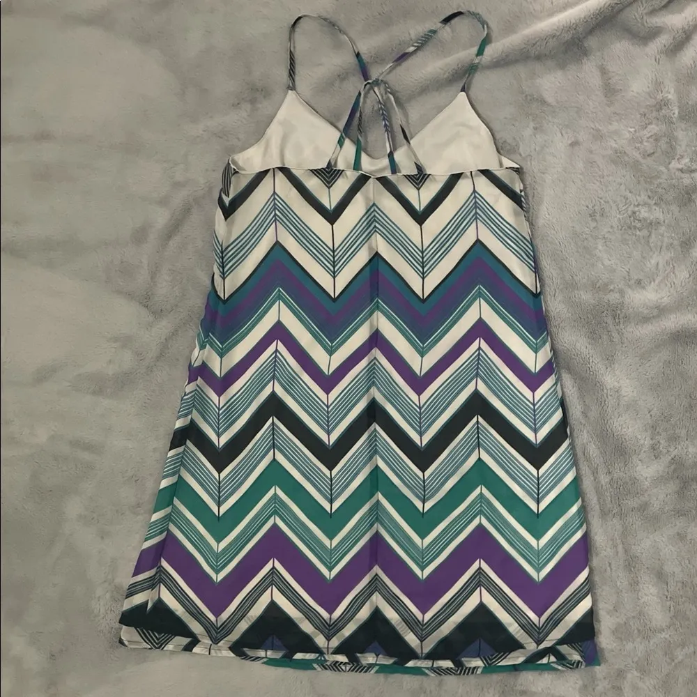 Charlotte Russe Spaghetti Strap Dress Chevron Sm - Image 2