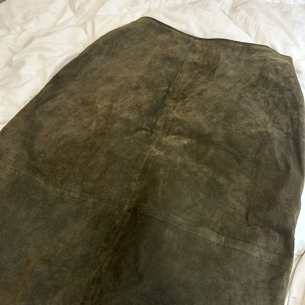 For Joseph Suede Leather Brown MIDI Skirt Size 29 - Image 2