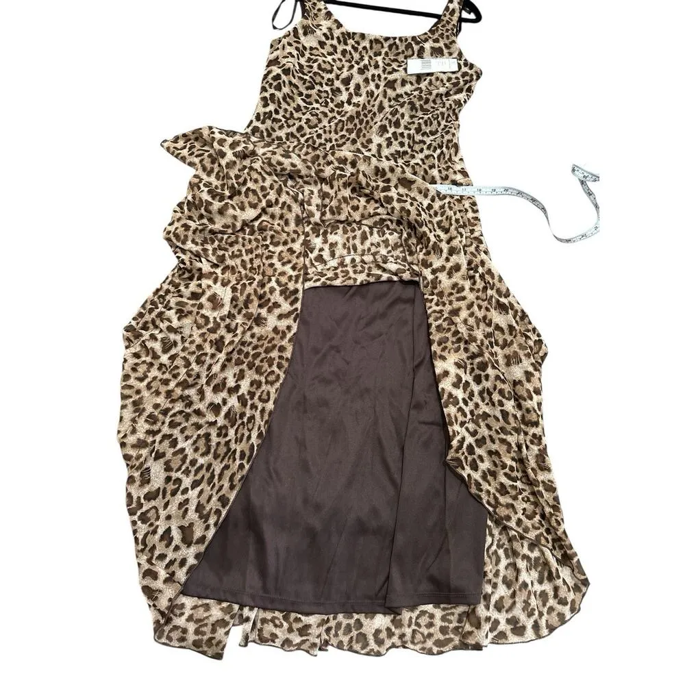 Jessica Howard Leopard Maxi Dress Size 10 - Image 9