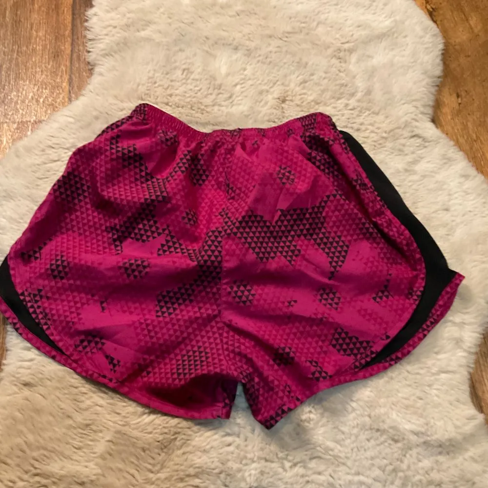 Nike‎ Dri-Fit Small Running Shorts Built In Underwear Lightweight Pink Pattern - Image 6