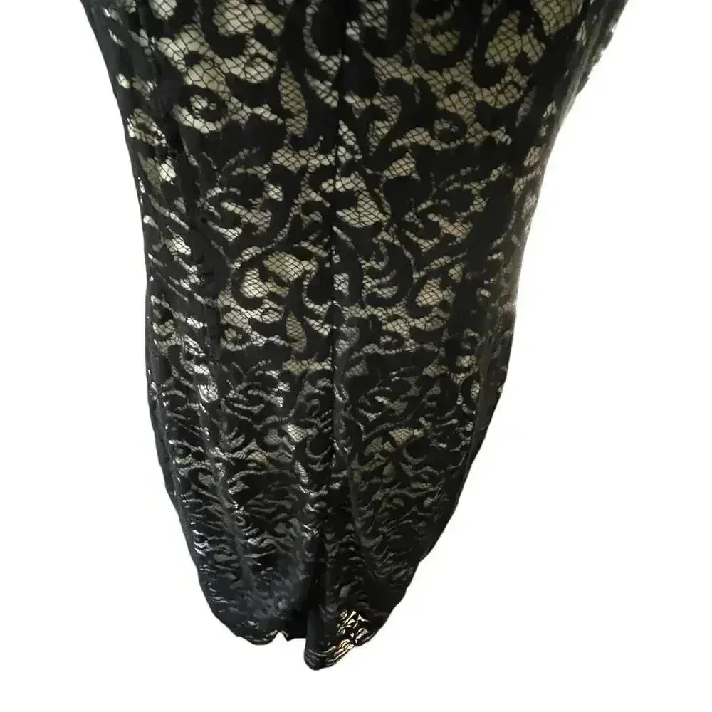 Whimsigoth Black Lace Cocktail Dress One Shoulder Rosette The‎ Limited L - Image 4