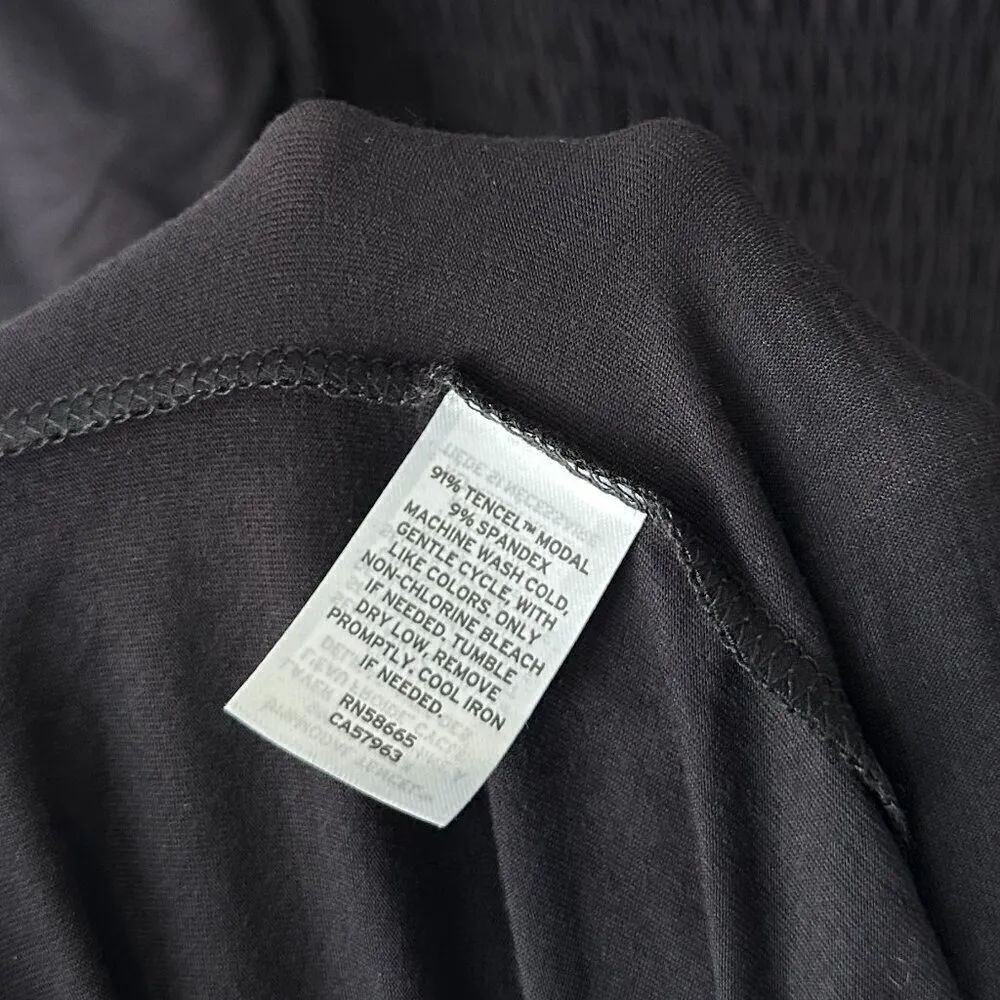 NORDSTROM Moonlight Eco Long Sleeve Nightgown in Black Size XX-Small - Image 6