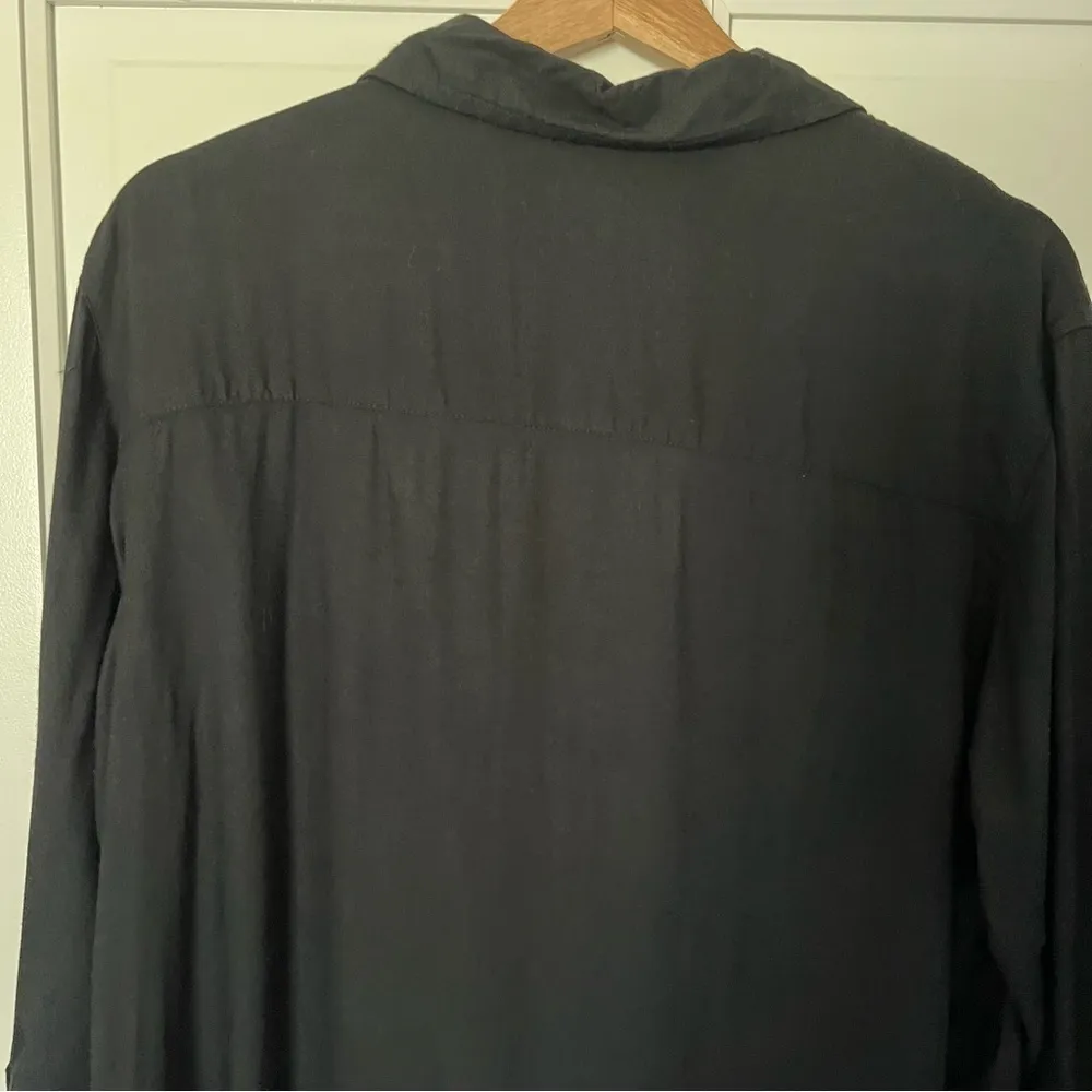 WOMAN Within floral embroidered long sleeve button down blouse size 14/16 M - Image 3