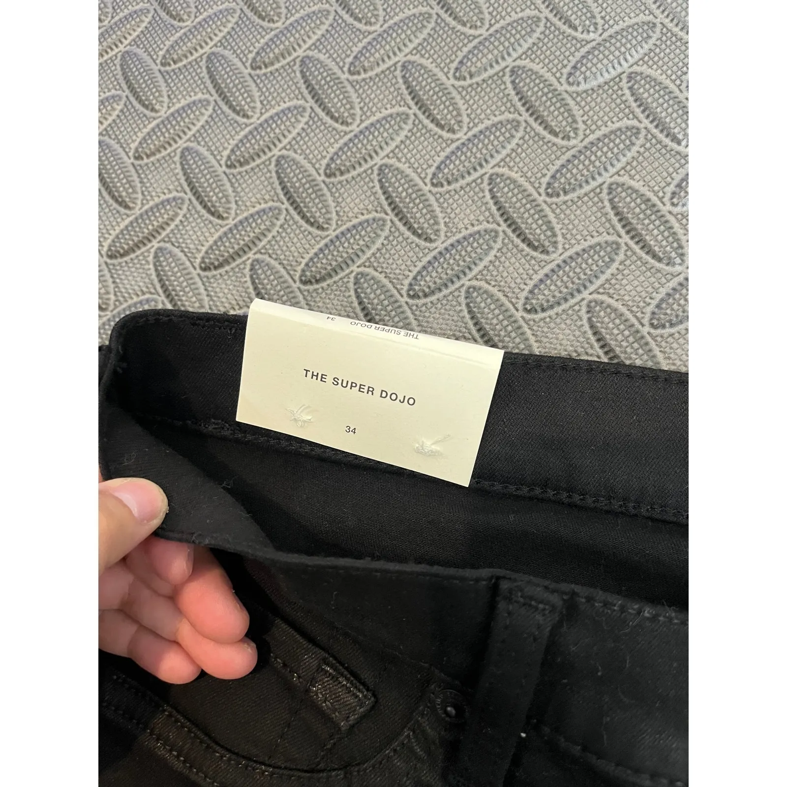 7 for all man‎ kind super Dojo jeans coated black revolve pants womens size 34 - Image 4