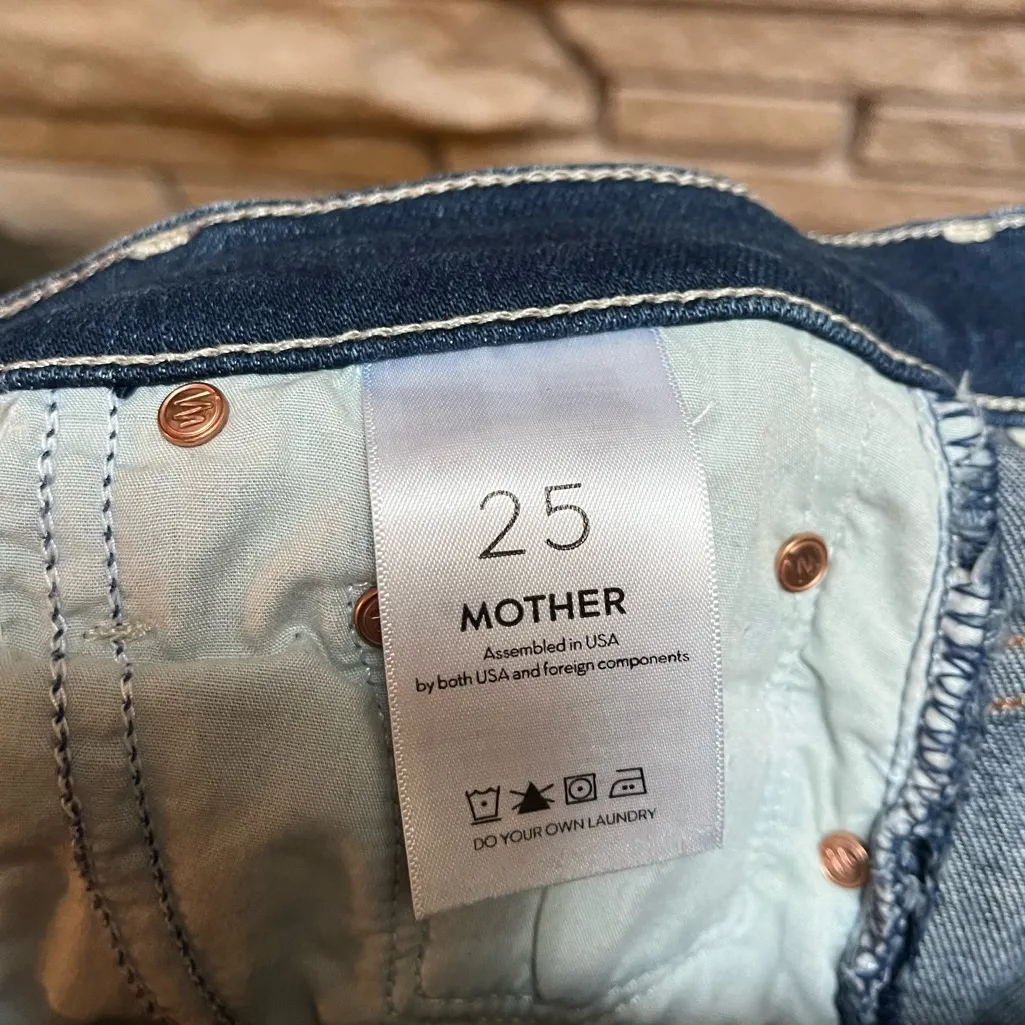 Mother The Insider Crop Step Fray in Sweet and Sassy size 25 Blue - Image 9