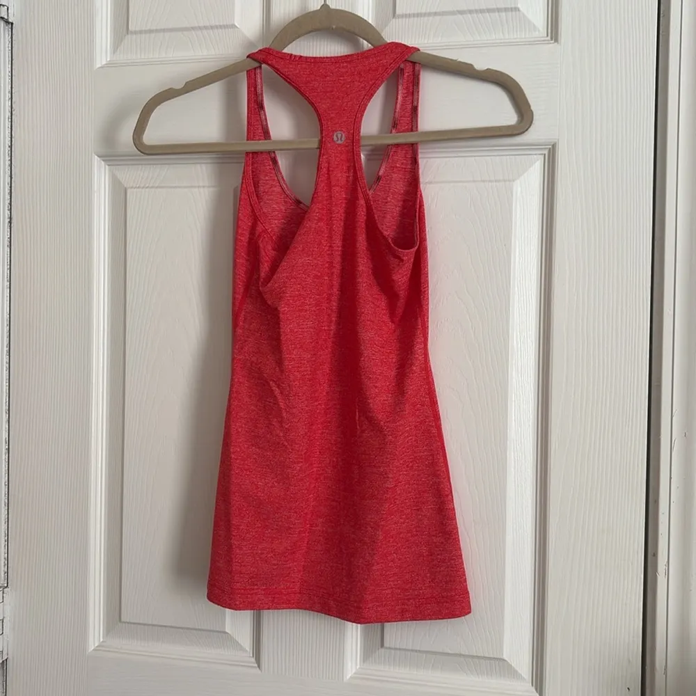 Lululemon Cool Racerback Red Speckled Tank Top Size 4 - Image 3