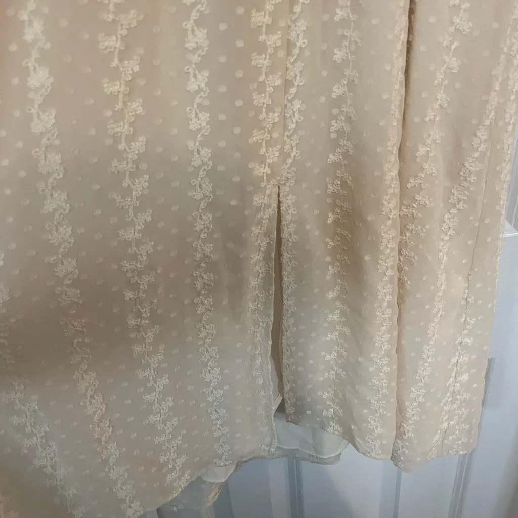 Zara Cream Floral Maxi Dress - Image 4