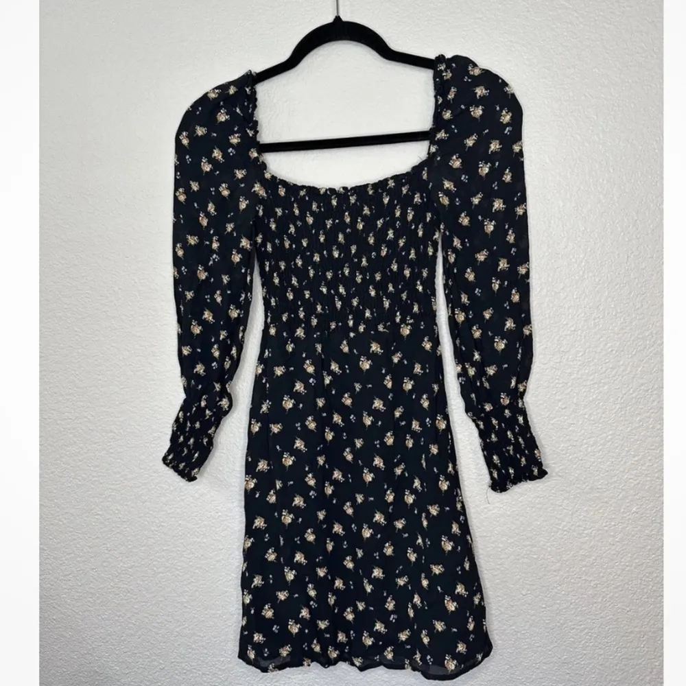 Maje Rithik Smocked Dress Viscose Long Sleeve Mini Bouquet Floral Women’s Sz XS - Image 2