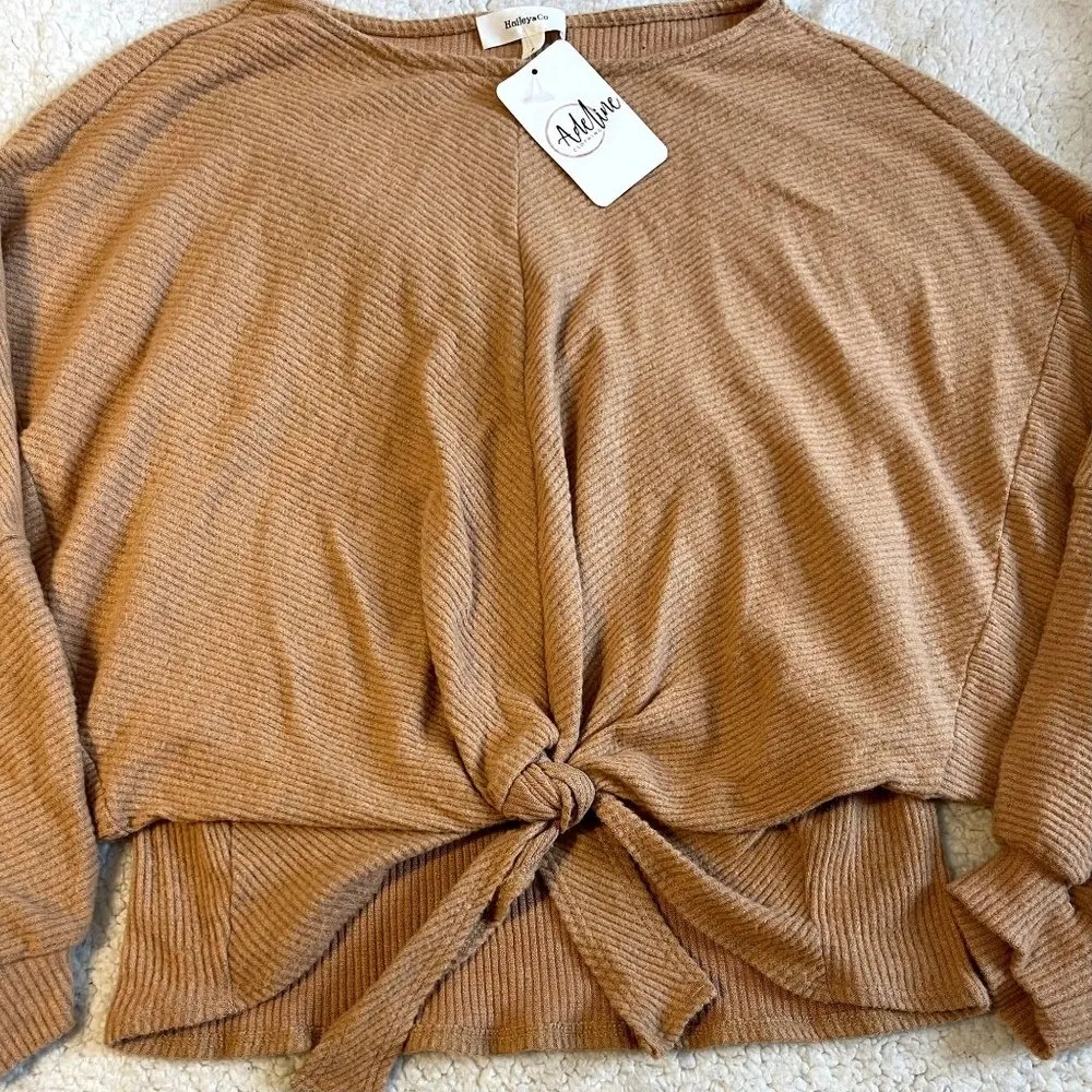 Casual Lightweight Front Knot Sweater - Image 6