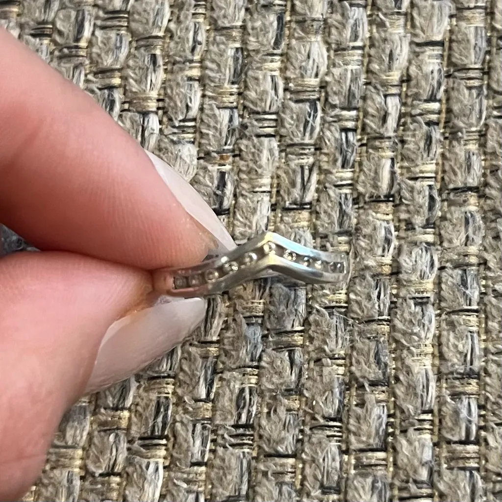 Vintage Silver Tone Wishbone Ring Size 5.5 - Image 3