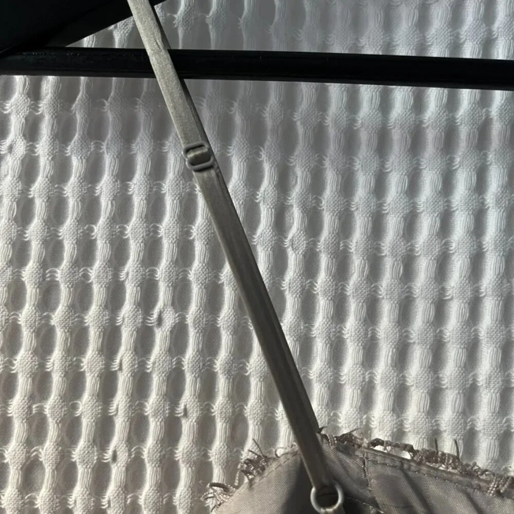 Oleg Cassini size 10 dress vintage-inspired gray/silver metallic cocktail party - Image 8