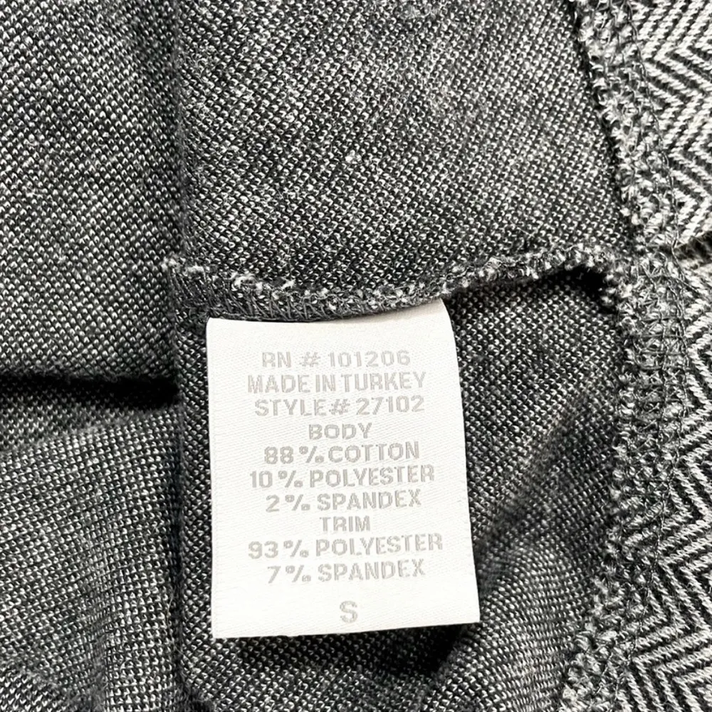 NWOT Soft Surroundings Herringbone Velvet Trim Sweater Tunic Dress - Image 3