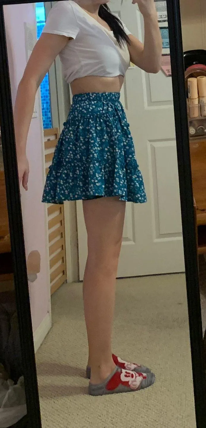 Green Floral Skirt - Image 2