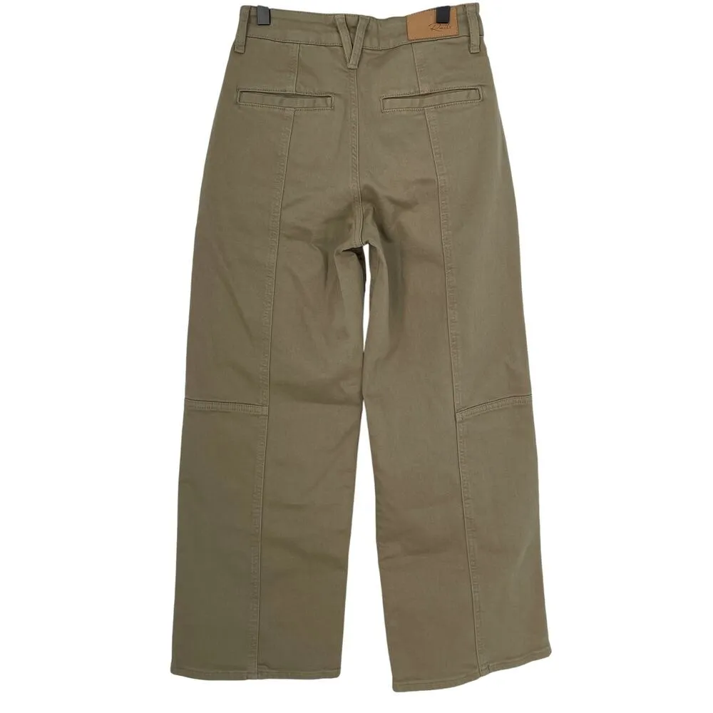 Rails Getty Crop Utility Wide Leg Jean Washed Olive Size 25 - Image 11