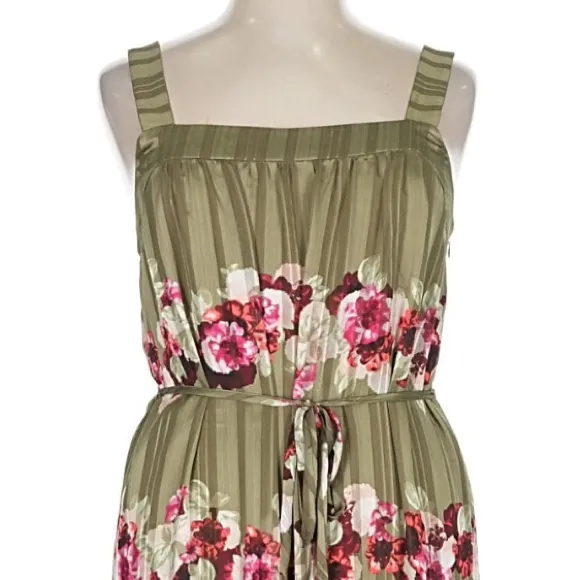 Banana Republic Floral Garden Belted Lucia Apron Maxi Dress Size 14 Large - Image 5