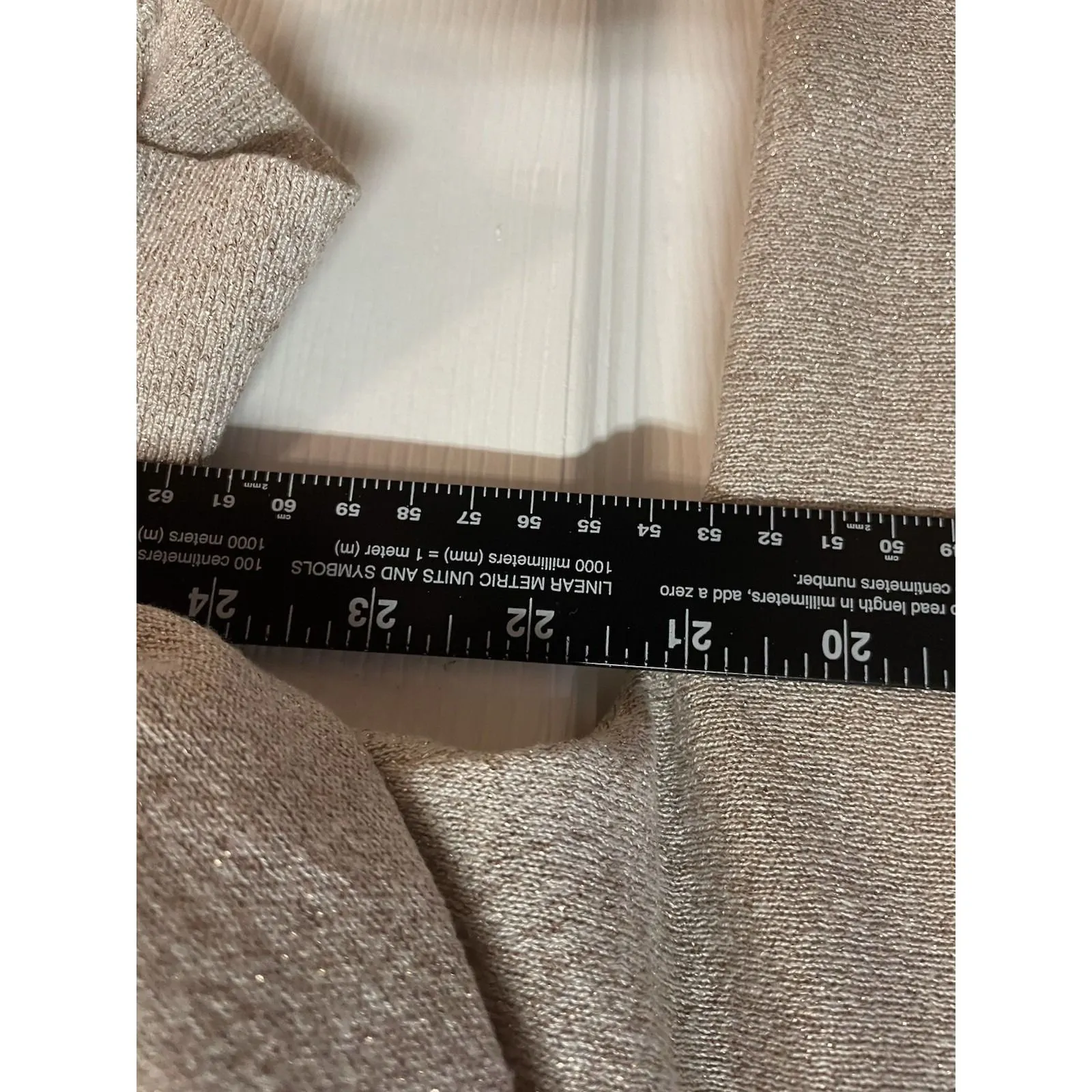 Boutique‎ Gold Shimmer Sweater Dress Long Sleeve Women's 1X NWOT - Image 4