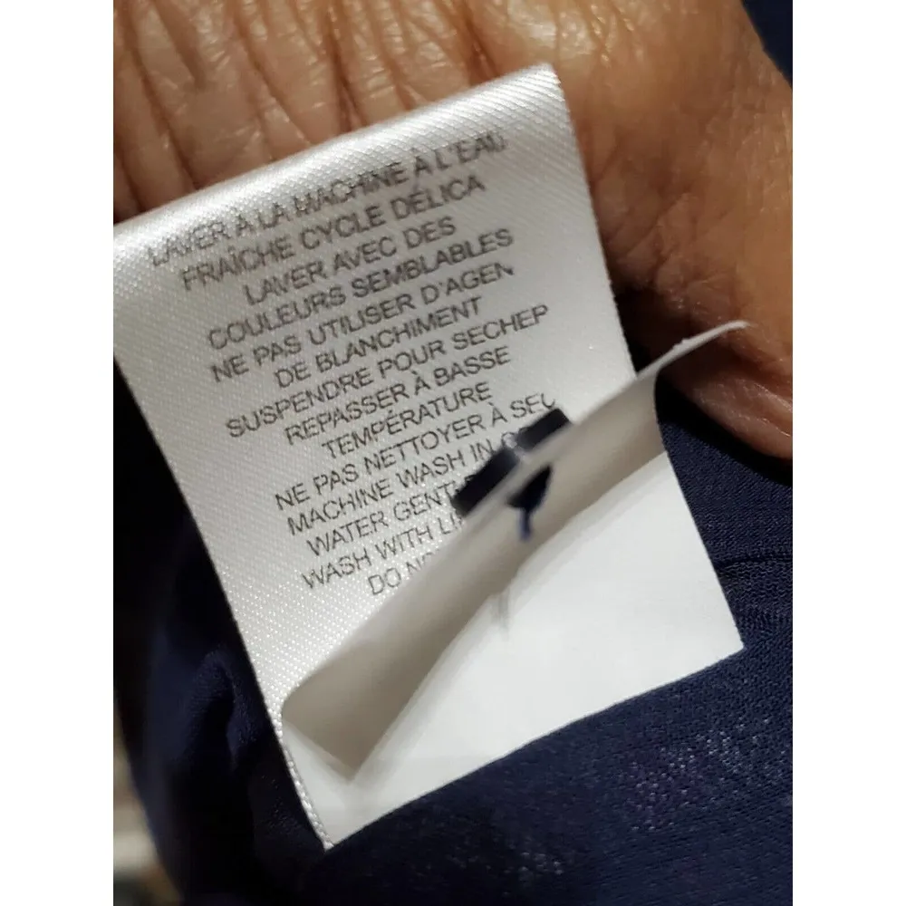 Lila Rose Women's Blue Polyester Round Neck Long Sleeve Knee Length Dress Size 8 - Image 10