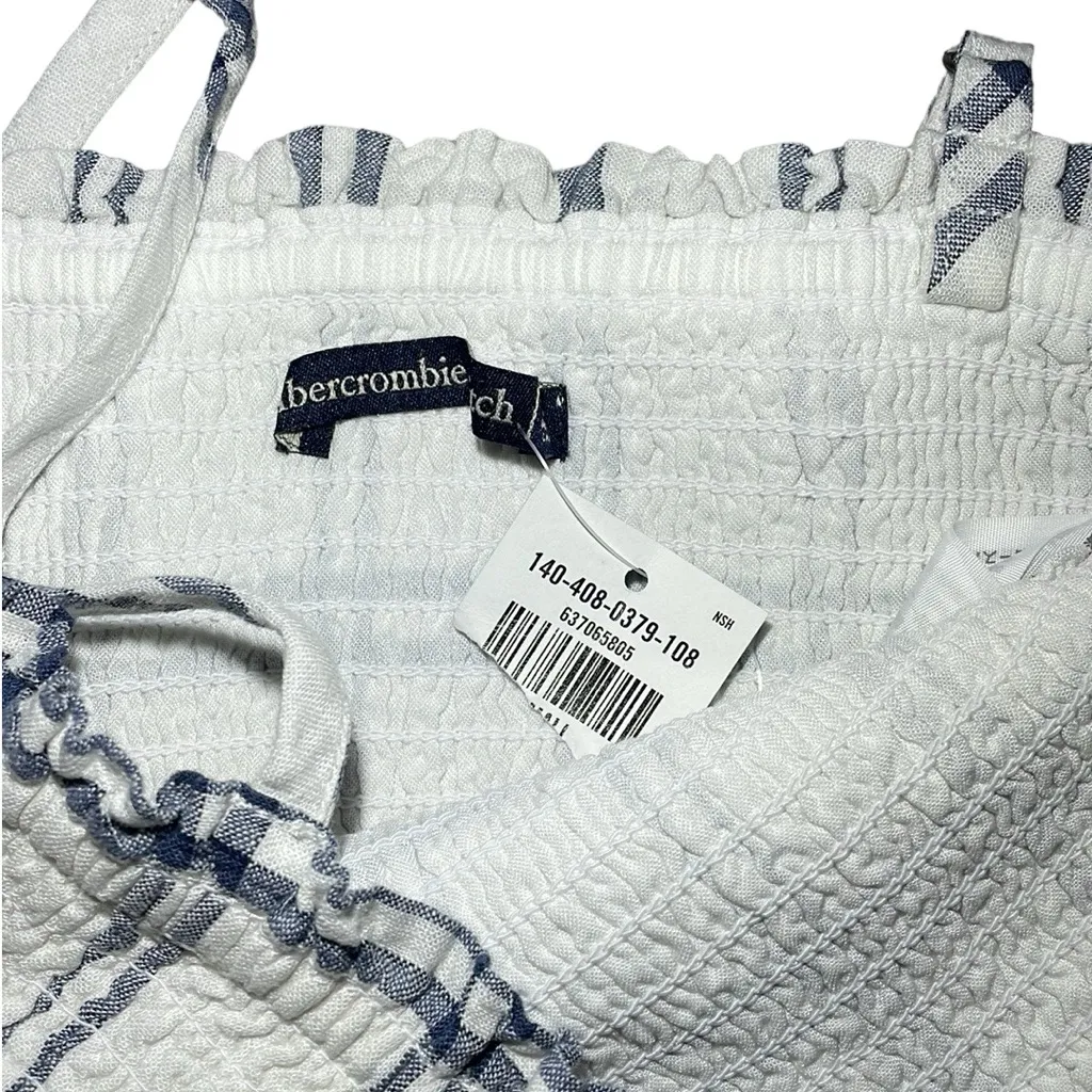 Abercrombie & Fitch Womens Windowpane Sheered‎ Crop Top and Shorts Set Small - Image 4