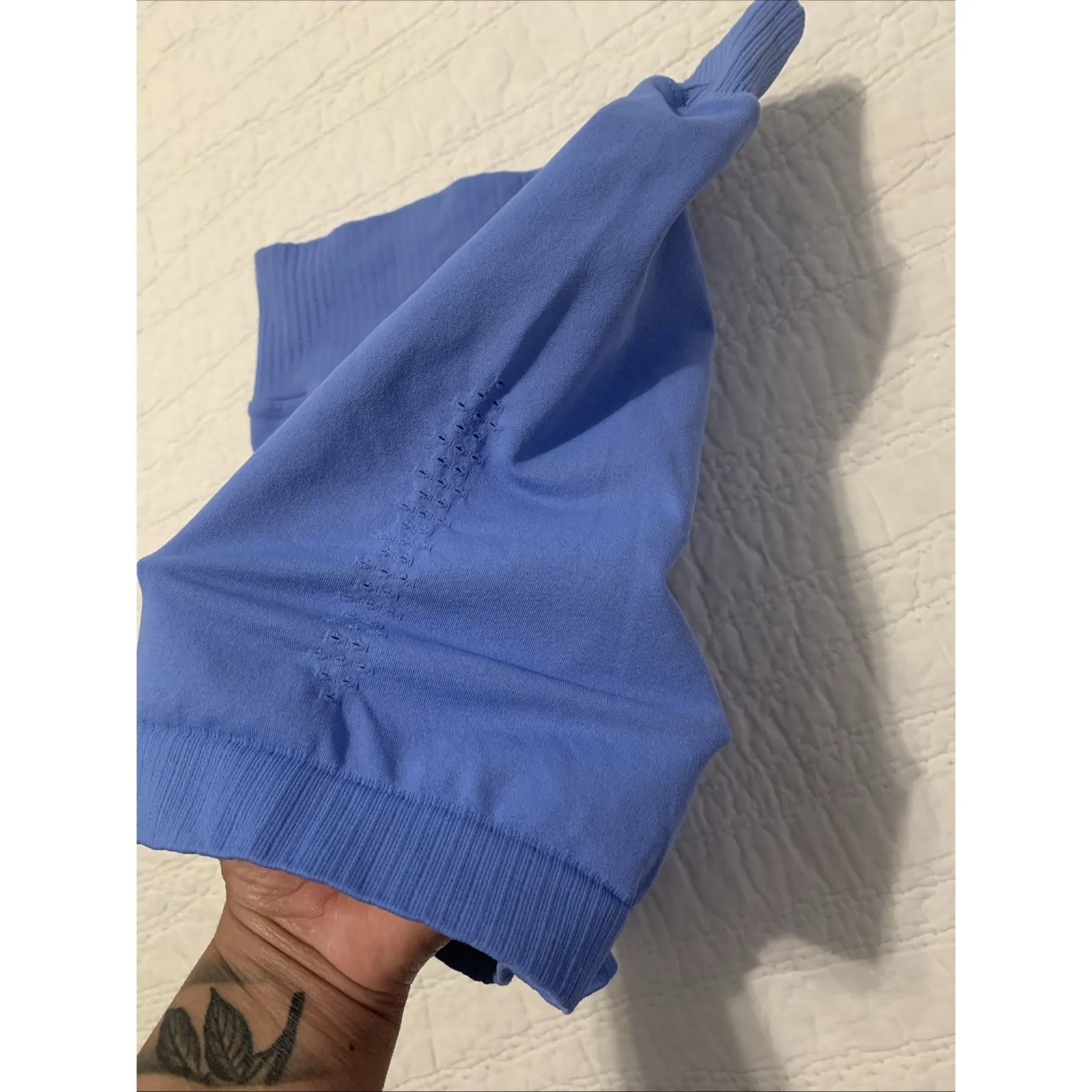 FREE PEOPLE MOVEMENT HOLE LOTTA LOVE BIKE SHORTS BLUE XS/S BIKER - Image 5