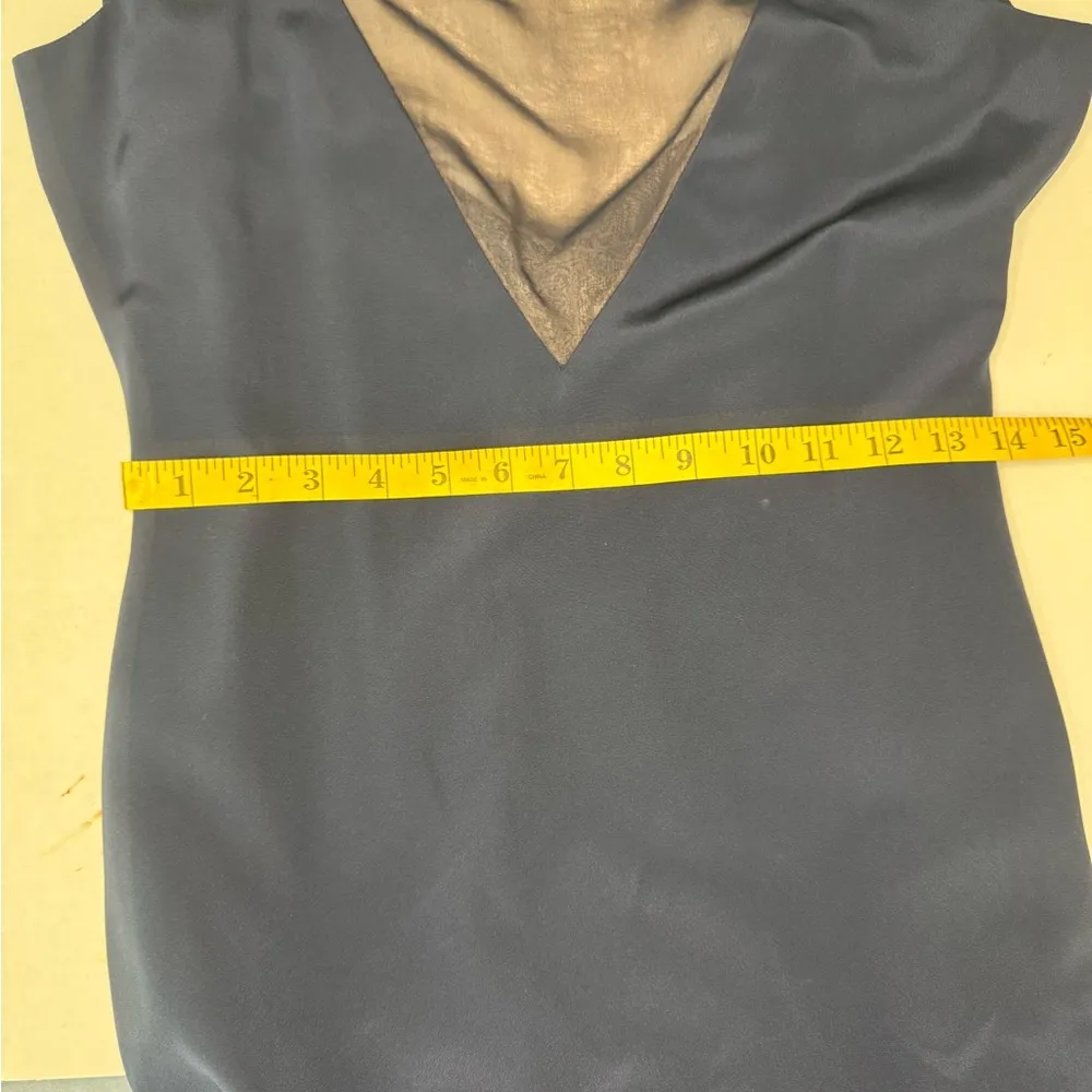 Randolph Duke 1990s Vintage Navy Blue Sz 8 Jersey Asymmetrical Grecian Gown #191 - Image 11