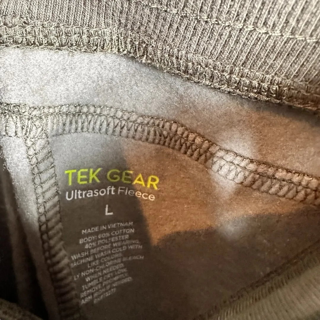 Tek Gear Army Green Camouflage Sweatpants Large - Image 3